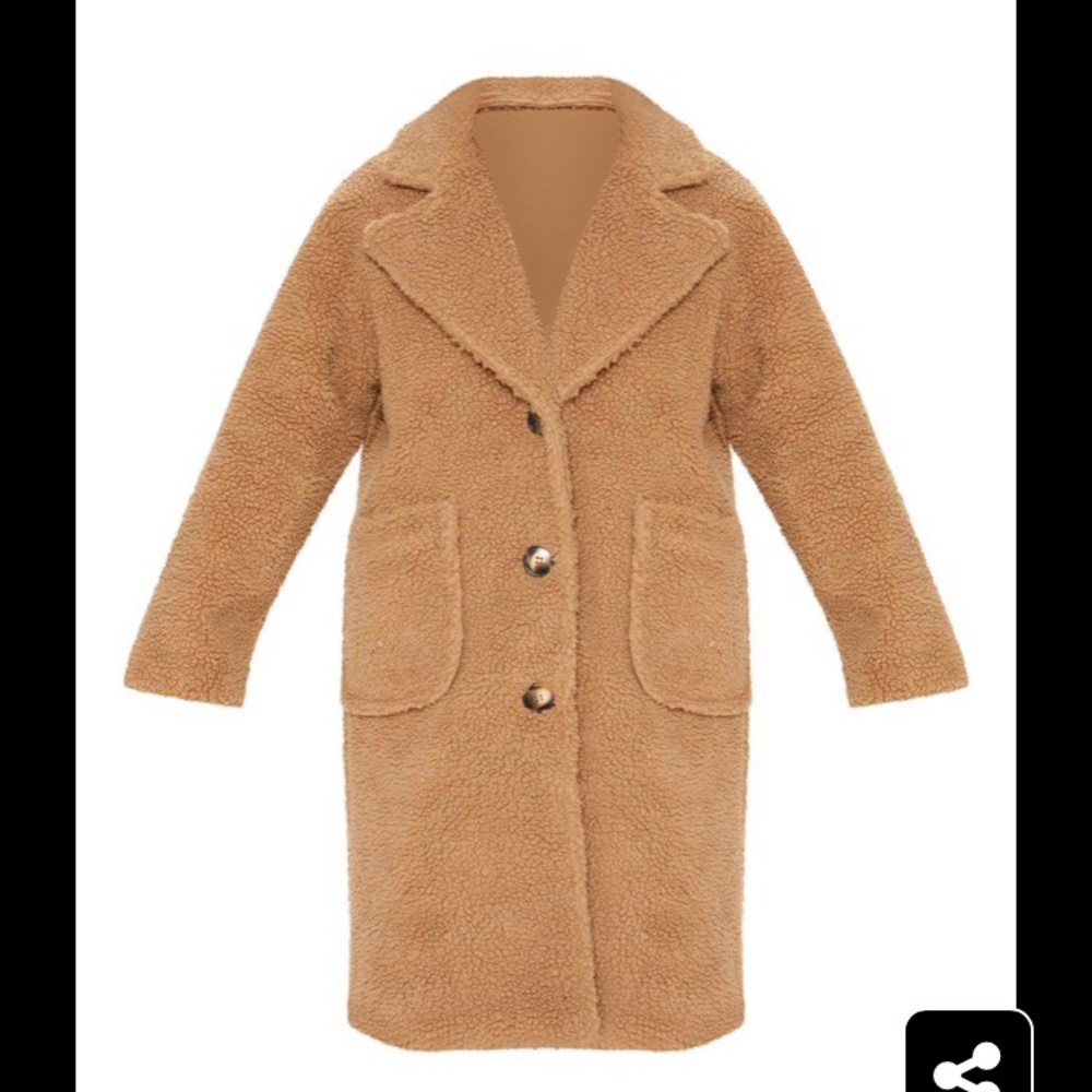 Longline Teddy Coat - Picture 3 of 4